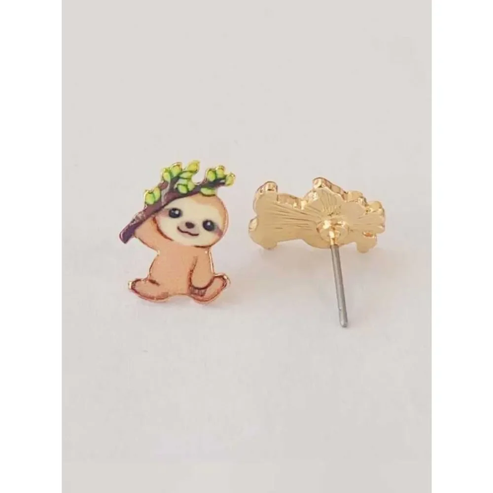 Cute Sloth Stud Earrings A1742